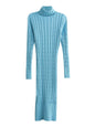 Early Autumn French Turtleneck Twist Knitted Long Sleeved Dress Skinny Sheath Split Bottoming Dress