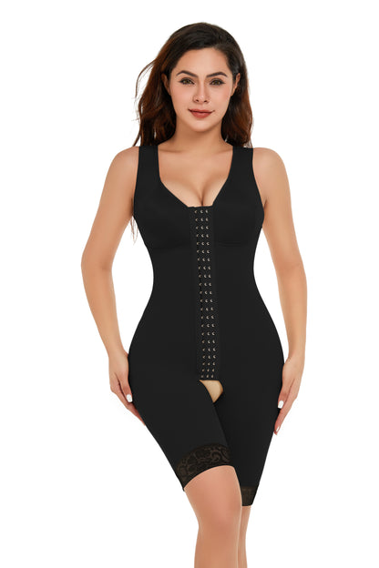 Shaping Slimming Clothes Row Buckle Corset One Piece Waist Girdling Belly Contraction Open Women Plus Size Jumpsuit