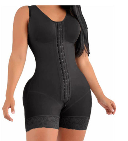 Crotch Zipper One Piece Underwear Full Body Shaper Women Postpartum Chest Cover Shaper