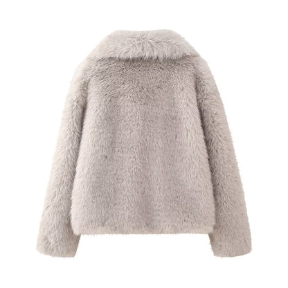 Artificial Fur Mink like Coat Winter Coat Socialite Top