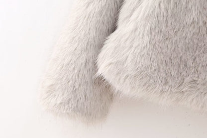 Artificial Fur Mink like Coat Winter Coat Socialite Top