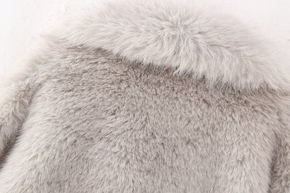 Artificial Fur Mink like Coat Winter Coat Socialite Top