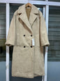 Faux Fur Particles Wool Coat Long Coat Teddy Bear Faux Fur Long Coat