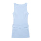 Spring Women Clothing Slim Fit With Belt Short Sleeveless Dress