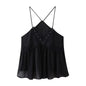 Women Rivet Ornament Strap Underwear Top