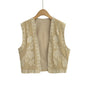 Women Two Color Embroidery Vest Jacket