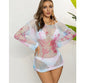 Sweet Spicy Printed Sweater Plump Girls Pullover Loose Blouse Thin Sun Protection Shirt Long Sleeve Top Women