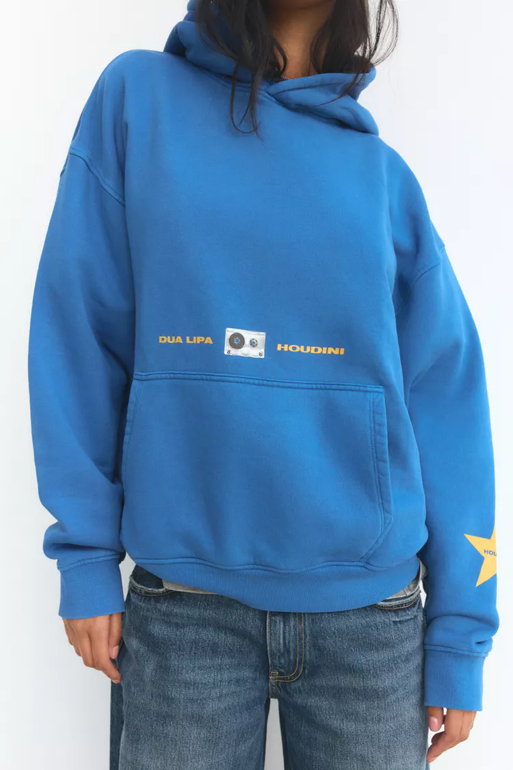 French Casual Loose Idle Sense Letter Graphic Printed Hooded Long Sleeve Sweater