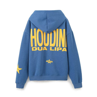 French Casual Loose Idle Sense Letter Graphic Printed Hooded Long Sleeve Sweater