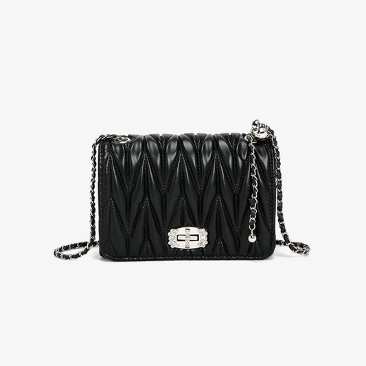 Bag Women Winter Pleated Chain Small Golden Balls Crossbody Bag