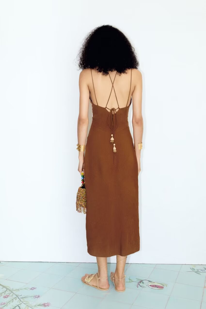 Summer Women Clothing Halter Chest Hollow Out Cutout Tube Top Dress