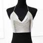 Women Clothing Metal Sequ Sling Party Nightclub Music Festival Sexy Sexy Metal Top Women