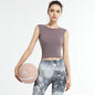 Solid Color Sexy Sports Vest Women Tight Elastic Quick-Drying Running Suit Gym Vest Yoga Jacket