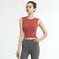 Solid Color Sexy Sports Vest Women Tight Elastic Quick-Drying Running Suit Gym Vest Yoga Jacket
