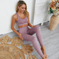 Women Seamless Yoga Sets Workout Clothes For Women Long Sleeve Crop Top Mesh Leggings Running Sport Suit Gym Clothing Pieces