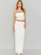 Elegant Chiffon Skirt Two Piece Women Suspender Skirt Set