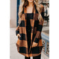 Plaid Shirt Women Mid Length Long Sleeve Women Coat Plaid Shirt Top Shacket