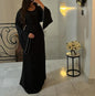 Spring Summer Women Clothing Elegant Waist Sleeve Diamond Dress