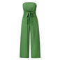 Casual Fashion Set Sexy Backless Slim Fit Jumpsuit Straight Leg Trousers Set Spring Summer New