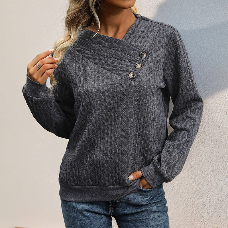 Fall Women Clothing Long Sleeve Pleated Solid Color Hoodie Women