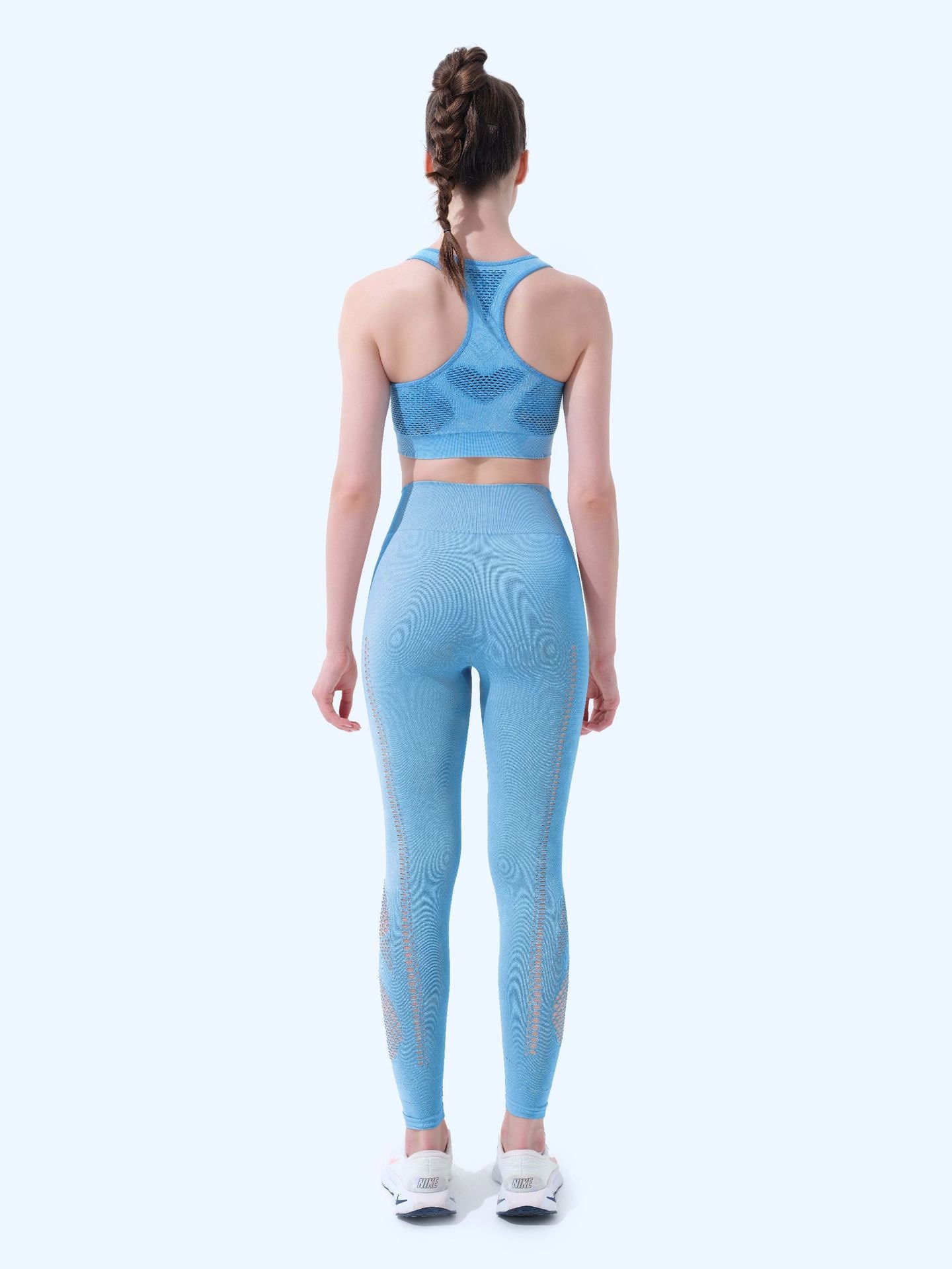 Stone Washed Seamless Knitted Yoga Clothes Suit High-Grade Frosted Yoga Clothes Summer Women Yoga Clothes