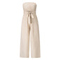 Casual Fashion Set Sexy Backless Slim Fit Jumpsuit Straight Leg Trousers Set Spring Summer New