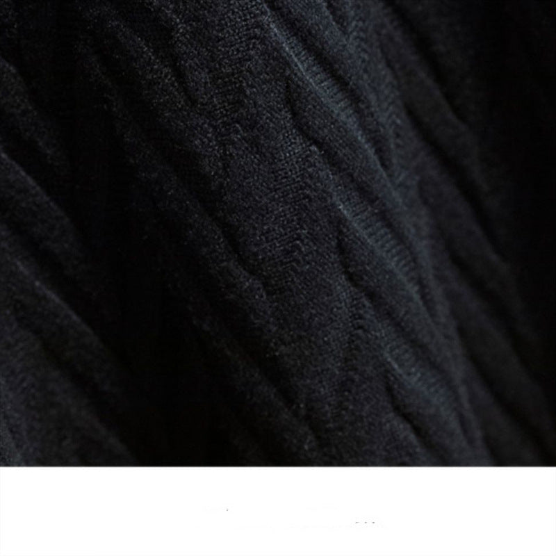 Knitted Skirt Autumn Winter Korean High Waist Knit Large Swing Skirt Women A line Skirt