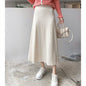 Knitted Skirt Autumn Winter Korean High Waist Knit Large Swing Skirt Women A line Skirt