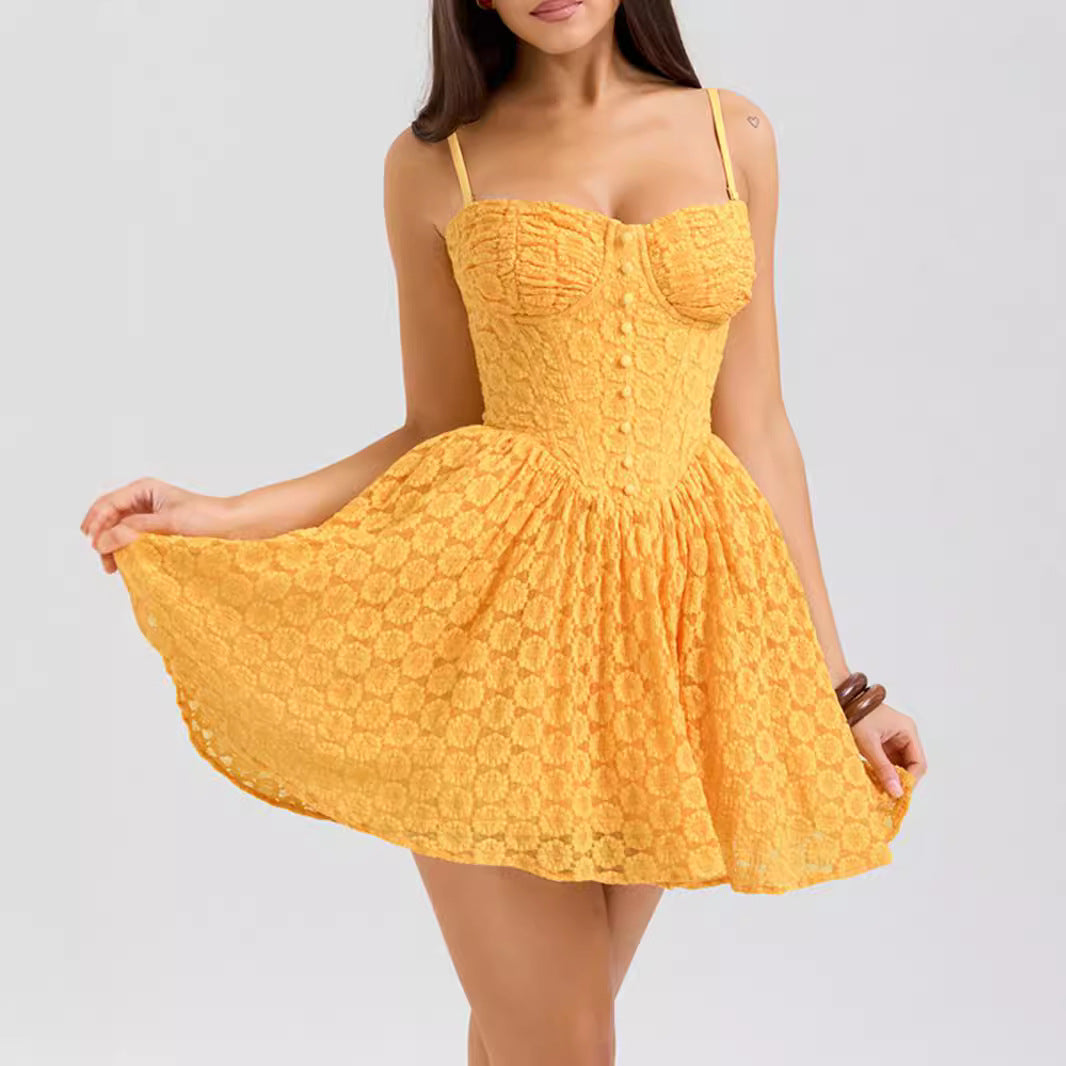 Sexy Lace Sling Dress Sweet Spicy Pettiskirt Sexy Women Clothing Unique Beautiful Small Dress