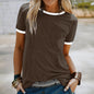 Women T Shirt Spring Summer Crew Neck Casual Pullover Short Sleeve Women