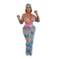 Women Beach Tube Top Skirt Printing Suit