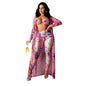 Summer Sexy Women Wear Mesh See through Shawl Long Coat Three Piece Set