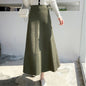 Knitted Skirt Autumn Winter Korean High Waist Knit Large Swing Skirt Women A line Skirt