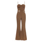 Sexy Sling Elegant Slim Fit Party Horn Jumpsuit Belt