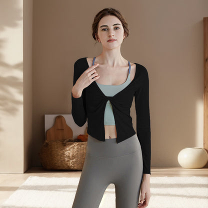 Yoga Wear Sports Top Women Quick Drying Blouse Long Sleeve Fitness Running Pilates Training Wear