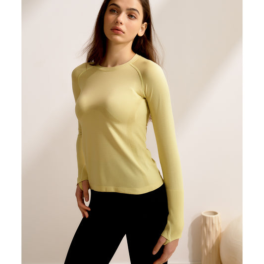 Yoga Clothes for Women Spring Autumn Sports Top Long Sleeve Professional Pilates Training Quick Drying Running Fitness Clothes