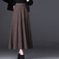 Knitted Skirt Autumn Winter Korean High Waist Knit Large Swing Skirt Women A line Skirt