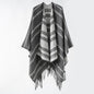 Shawl Autumn Winter Cashmere Like Striped Shawl Women Cloak