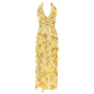 Dress Autumn Simplicity Sexy Retro Halter Ruffled Floral Slim Fitting Dress