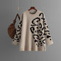 Knitted Brocade Sweater Women Autumn Winter round Neck Pullover Leopard Print Long Sleeve Mid Length Bottoming Shirt