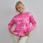 Women Clothing Letter Graphic Bandage Street Fashionable Knitted Sweater Women