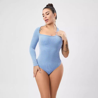 Stretch Bodysuit Sexy Cutout Jumpsuit Backless Women Backless Top