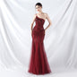 Dress Craft Beading Positioning Floral Sequin Stitching Mesh High End Evening Dress