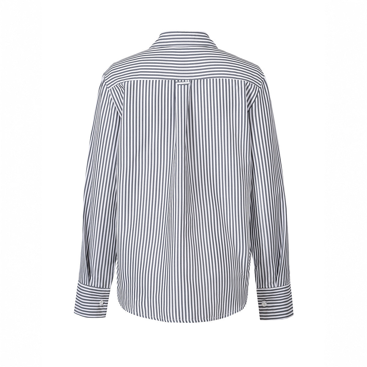 Spring Summer Casual Loose Pockets Striped Contrast Color Cardigan Women Clothes Top Shirt