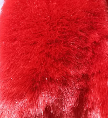 Haining Fur Coat Women Clothing Faux Fur Women Coat Collared Patchwork Artificial Fur