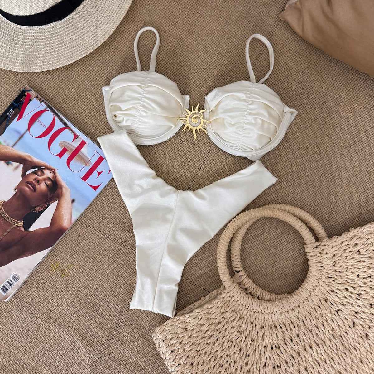 Bikini Sexy Bikini Solid Color Push up Split Women Swimsuit Swimsuit Women